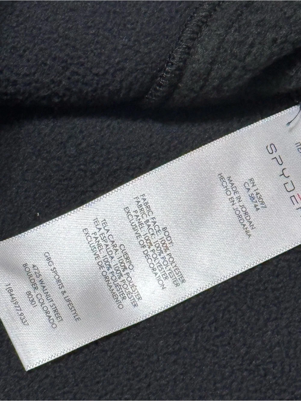 Spyder Core Sweater Men’s Black Waffle Knit Fleece Lined Sweater 1/4 Zip Small